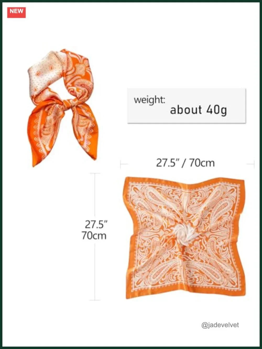 Silk-like Polyester Square Scarf Wrap Neckerchief Headband Hair Scarf
